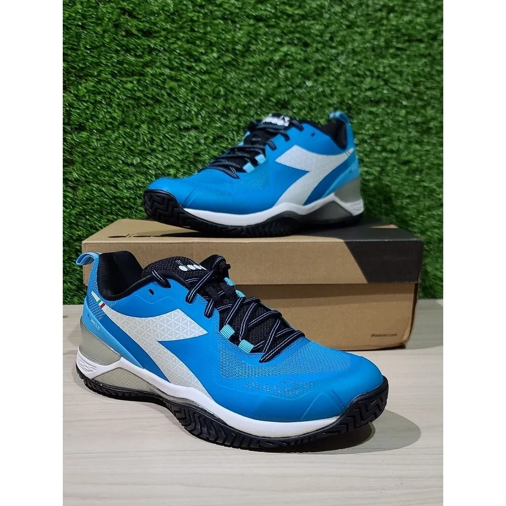 Diadora Blushield Torneo Tennis Shoes - blue jewel/white/black US Men's 9 NEW